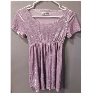 American Apparel velvet babydoll dress